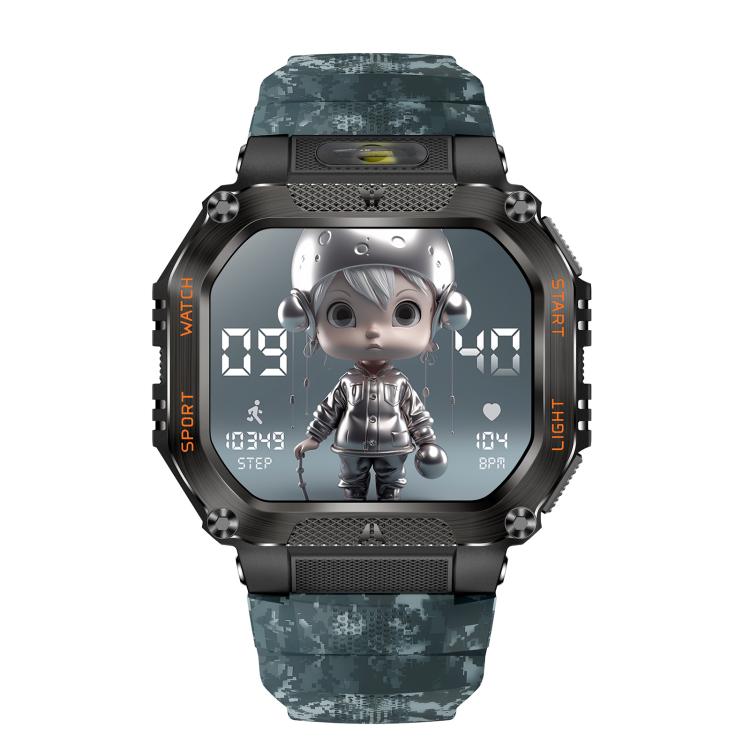 HT34 1.75 inch IPS Screen 3ATM Outdoor Sports BT Smart Watch(Camouflage) - Smart Watches by PMC TechLife | Online Shopping South Africa | PMC TechLife | Buy Now Pay Later Mobicred