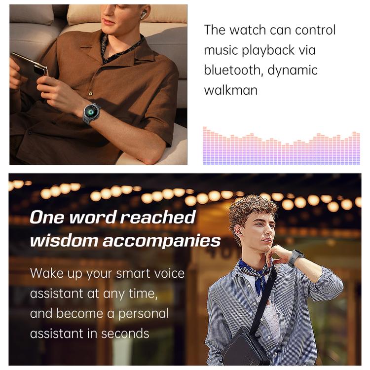 KT85 1.43 inch Screen 5ATM Outdoor Sports Smart Watch with Strong Flashlight(Grey) - free shipping - PMC TechLife - Order now!