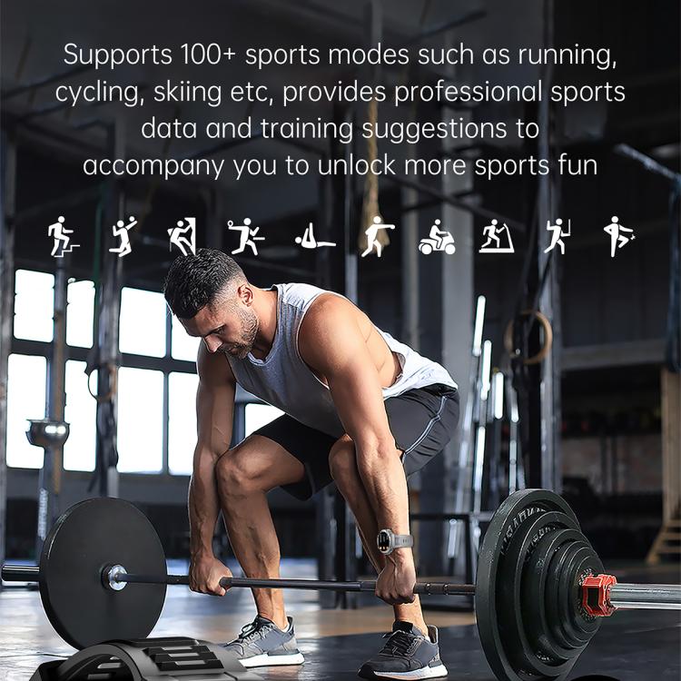 KT85 1.43 inch Screen 5ATM Outdoor Sports Smart Watch with Strong Flashlight(Grey) - free shipping - PMC TechLife - Order now!