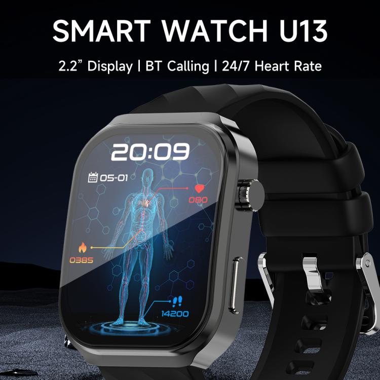 U13 2.2 inch IPS Curved Screen Smart Watch Supports BT Call(Gold) - free shipping - PMC TechLife - Order now!