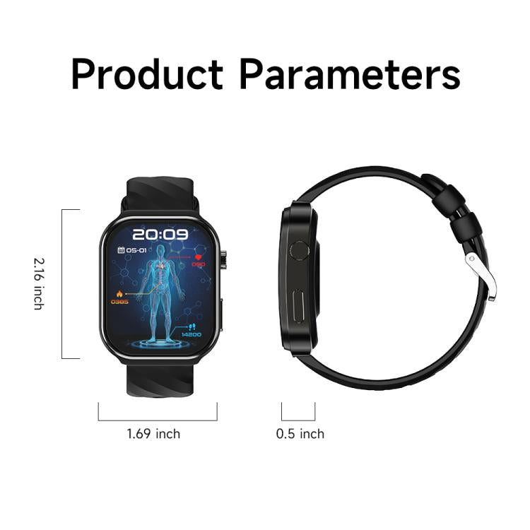 U13 2.2 inch IPS Curved Screen Smart Watch Supports BT Call(Black) - Smart Watches by PMC TechLife | Online Shopping South Africa | PMC TechLife | Buy Now Pay Later Mobicred