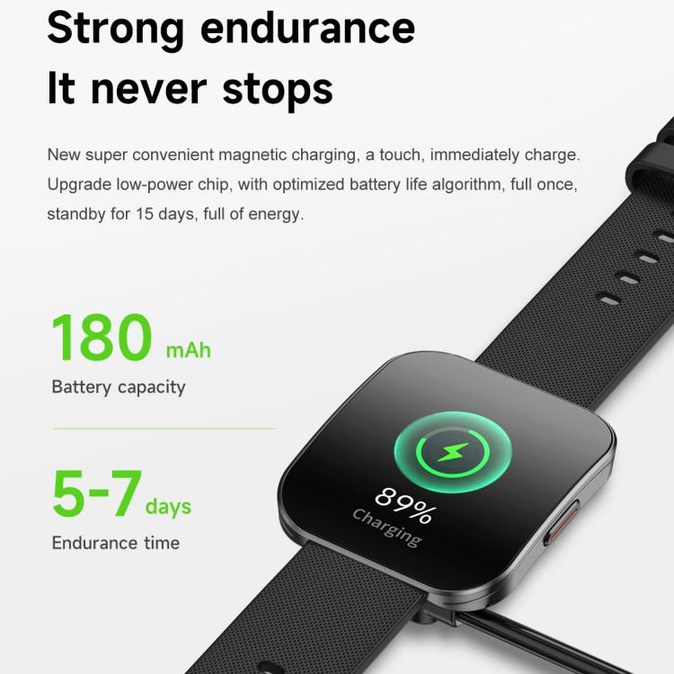 U17 1.85 inch Ultra-thin Curved Screen IP68 Sports Smart Watch(Black) - Smart Watches by PMC TechLife | Online Shopping South Africa | PMC TechLife | Buy Now Pay Later Mobicred