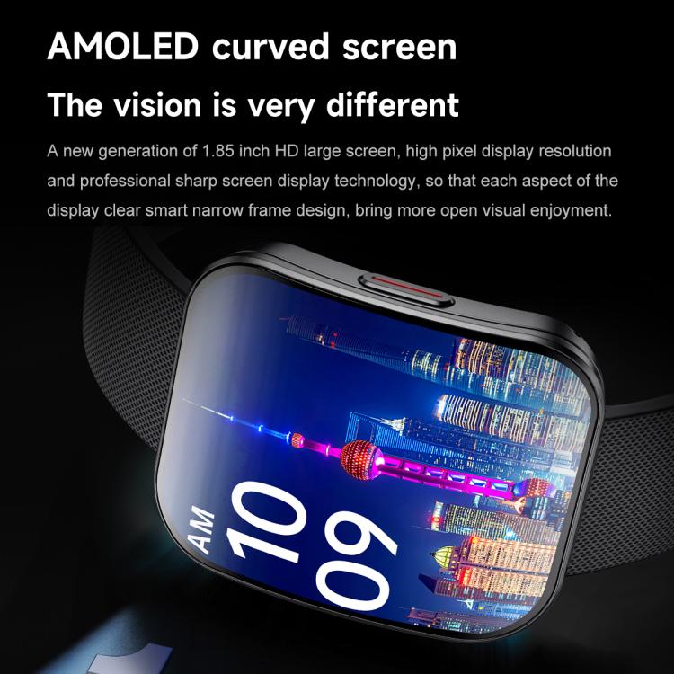 U17 1.85 inch Ultra-thin Curved Screen IP68 Sports Smart Watch(Black) - Smart Watches by PMC TechLife | Online Shopping South Africa | PMC TechLife | Buy Now Pay Later Mobicred
