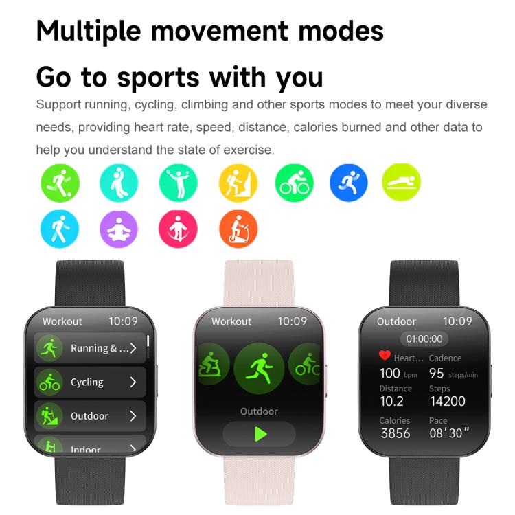 U17 1.85 inch Ultra-thin Curved Screen IP68 Sports Smart Watch(Black) - Smart Watches by PMC TechLife | Online Shopping South Africa | PMC TechLife | Buy Now Pay Later Mobicred