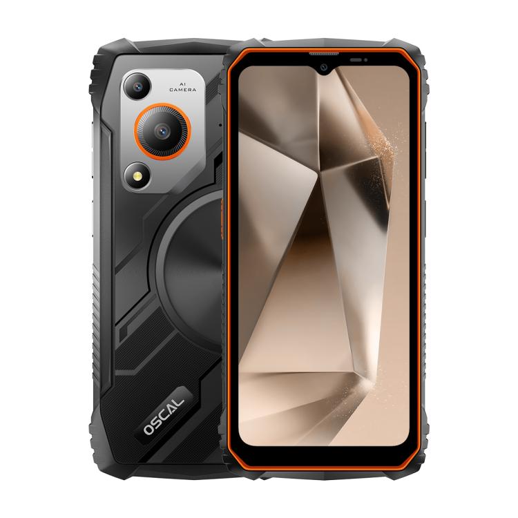 Blackview Oscal Marine 1, 4GB+128GB, 6.56 inch Android 15 Unisoc UMS9230E T615 Octa Core, Network: 4G, OTG, NFC(Orange) - free shipping - PMC TechLife - Order now!