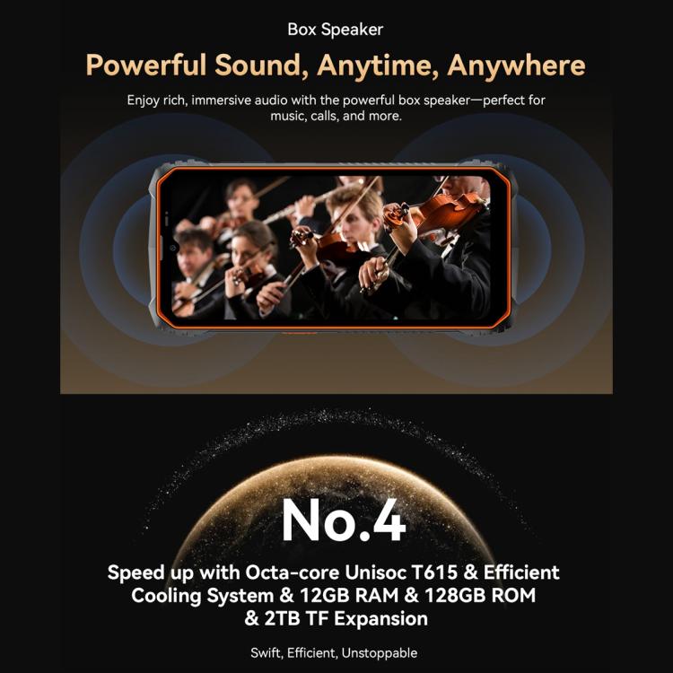 Blackview Oscal Marine 1, 4GB+128GB, 6.56 inch Android 15 Unisoc UMS9230E T615 Octa Core, Network: 4G, OTG, NFC(Black) - free shipping - PMC TechLife - Order now!