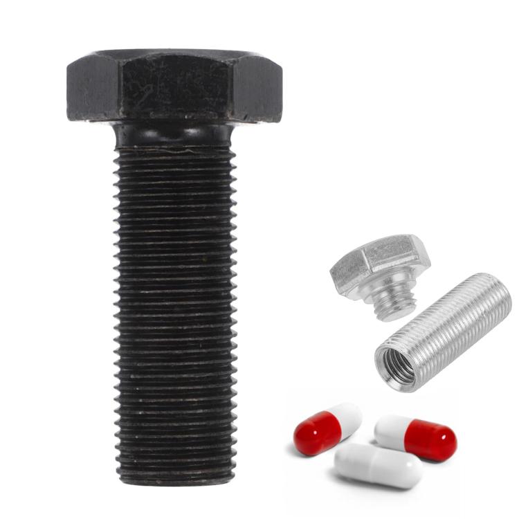 Portable Hexagonal Screw Medicine Storage Tank Pill Storage Box(Black) - free shipping - PMC TechLife - Order now!