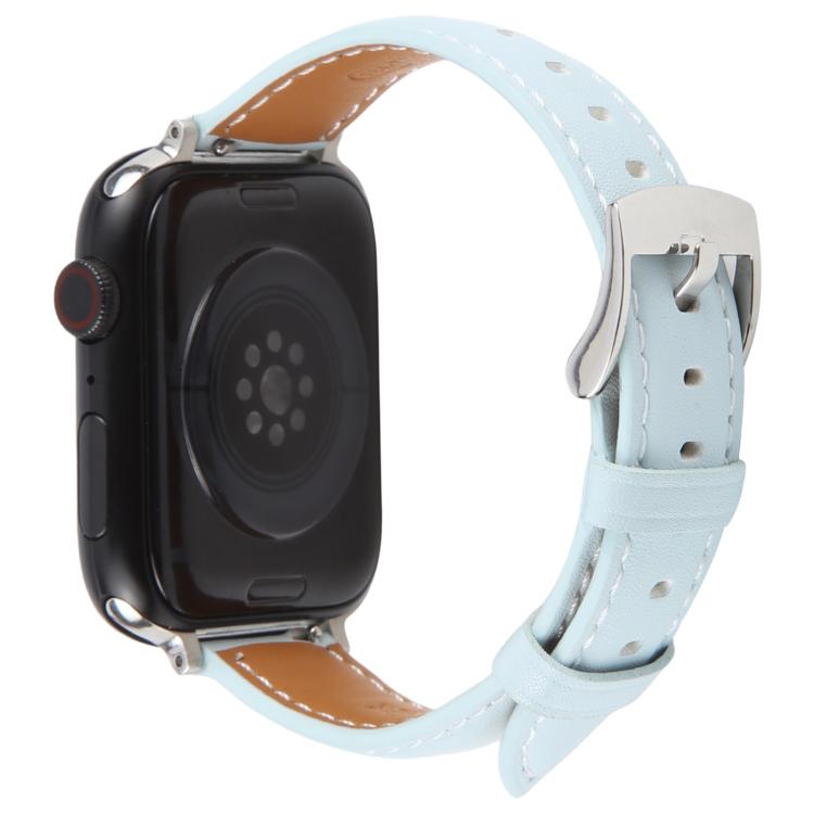 For Apple Watch 46mm / 49mm / 45mm / 44mm Silk Microfiber Leather Watch Band(Blue) - Watch Bands by PMC TechLife | Online Shopping South Africa | PMC TechLife | Buy Now Pay Later Mobicred