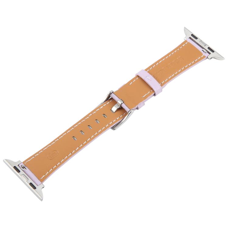 For Apple Watch 42mm / 41mm / 40mm / 38mm Silk Microfiber Leather Watch Band(Purple) - Watch Bands by PMC TechLife | Online Shopping South Africa | PMC TechLife | Buy Now Pay Later Mobicred