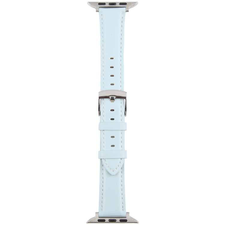 For Apple Watch 42mm / 41mm / 40mm / 38mm Silk Microfiber Leather Watch Band(Blue) - Watch Bands by PMC TechLife | Online Shopping South Africa | PMC TechLife | Buy Now Pay Later Mobicred