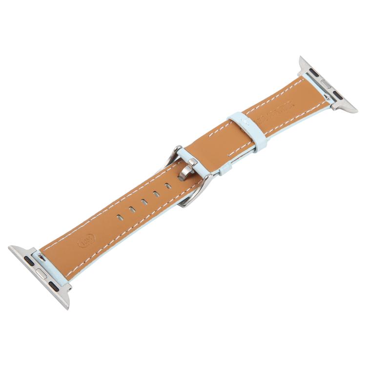 For Apple Watch 42mm / 41mm / 40mm / 38mm Silk Microfiber Leather Watch Band(Blue) - Watch Bands by PMC TechLife | Online Shopping South Africa | PMC TechLife | Buy Now Pay Later Mobicred