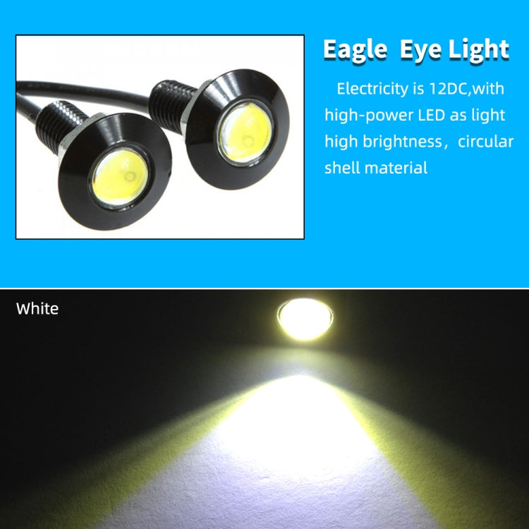 10 PCS 23mm 1.5W DC9-80V Motorcycle Eagle Eye Light Single Lens(White Light) - Eagle Eye Lights by PMC TechLife | Online Shopping South Africa | PMC TechLife | Buy Now Pay Later Mobicred