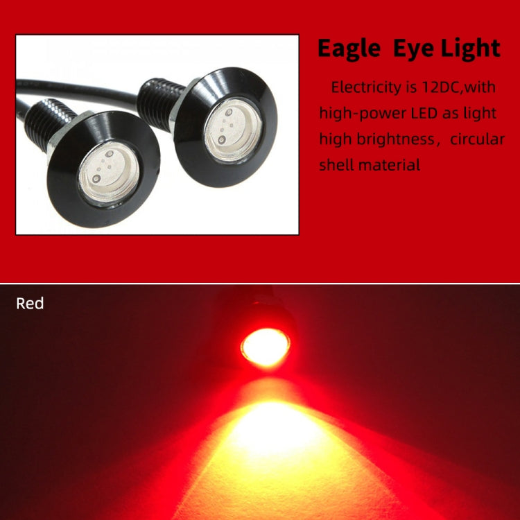 10 PCS 23mm 1.5W DC9-80V Motorcycle Eagle Eye Light Single Lens(Red Light) - Eagle Eye Lights by PMC TechLife | Online Shopping South Africa | PMC TechLife | Buy Now Pay Later Mobicred