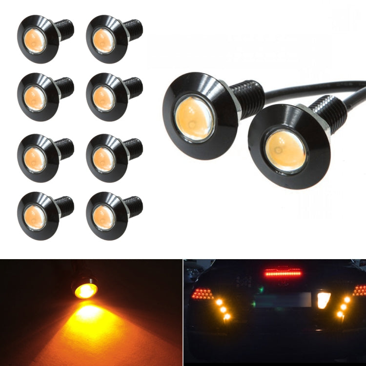 10 PCS 23mm 1.5W DC9-80V Motorcycle Eagle Eye Light Single Lens(Yellow Light) - Eagle Eye Lights by PMC TechLife | Online Shopping South Africa | PMC TechLife | Buy Now Pay Later Mobicred