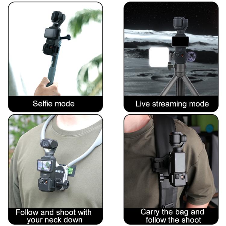 For DJI Osmo Pocket 3 Adapter Expansion Bracket Frame with Neck Bracket - free shipping - PMC TechLife - Order now!
