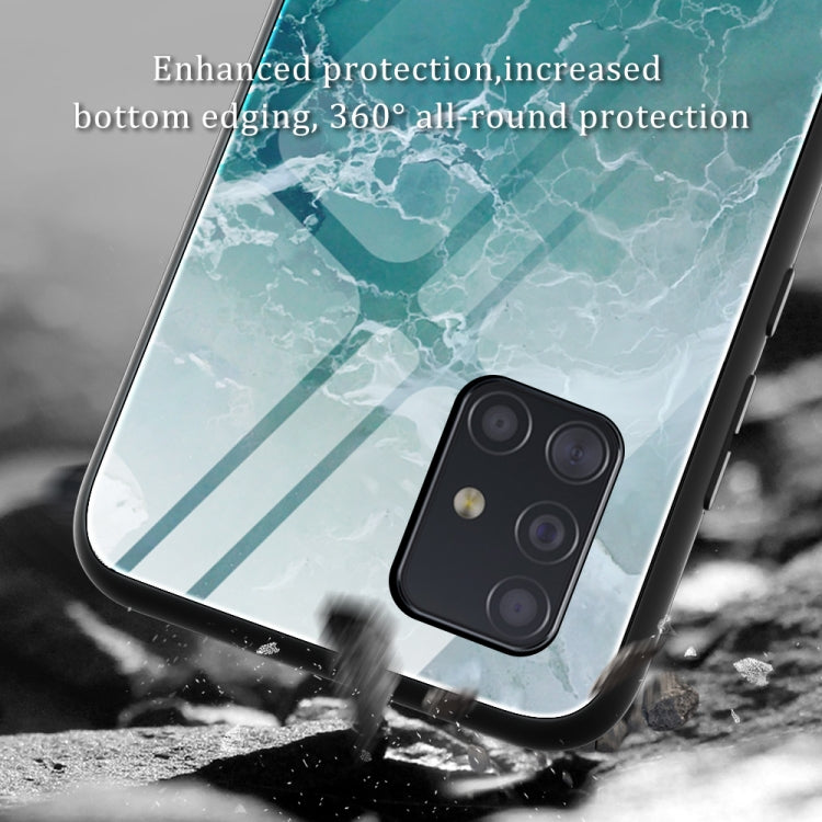 For Samsung Galaxy A51 Marble Pattern Glass Protective Case(DL06) - Galaxy Phone Cases by PMC TechLife | Online Shopping South Africa | PMC TechLife