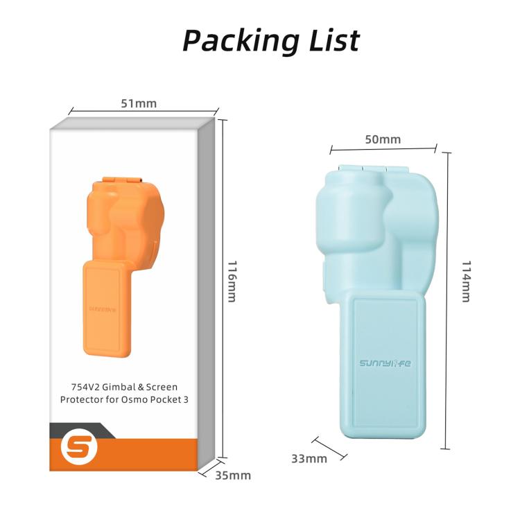 For DJI OSMO Pocket 3 Sunnylife Colorful Gimbal Cover Camera Protector Screen Protective Case(Black) - free shipping - PMC TechLife - Order now!