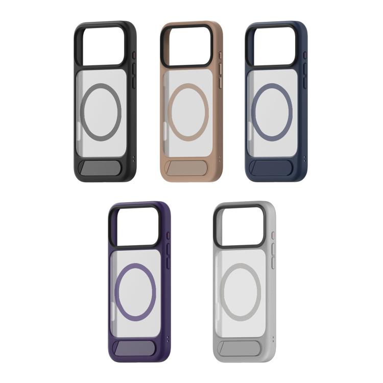 For iPhone 17 Pro Kalebol MagSafe Invisible Tilt Holder PC Hybrid TPU Case(Navy Blue) - iPhone 17 Pro Cases by Kalebol | Online Shopping South Africa | PMC TechLife | Buy Now Pay Later Mobicred