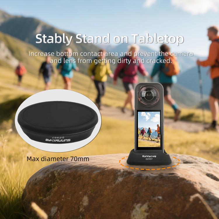 For Insta360 X5 / X4 Sunnylife Silicone Stand Base Tabletop Base(Black) - free shipping - PMC TechLife - Order now!