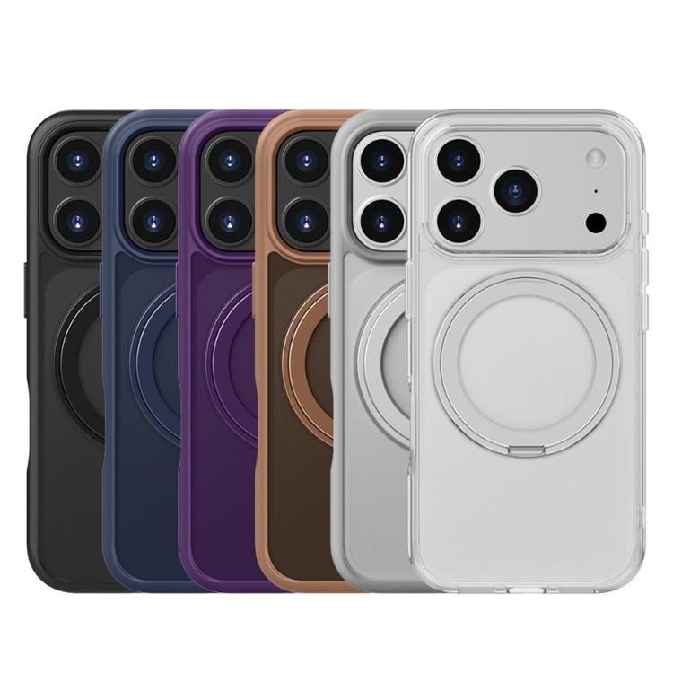 For iPhone 17 Pro Kalebol Frosted MagSafe Holder Acrylic Hybrid TPU Phone Case(Transparent) - free shipping - PMC TechLife - Order now!