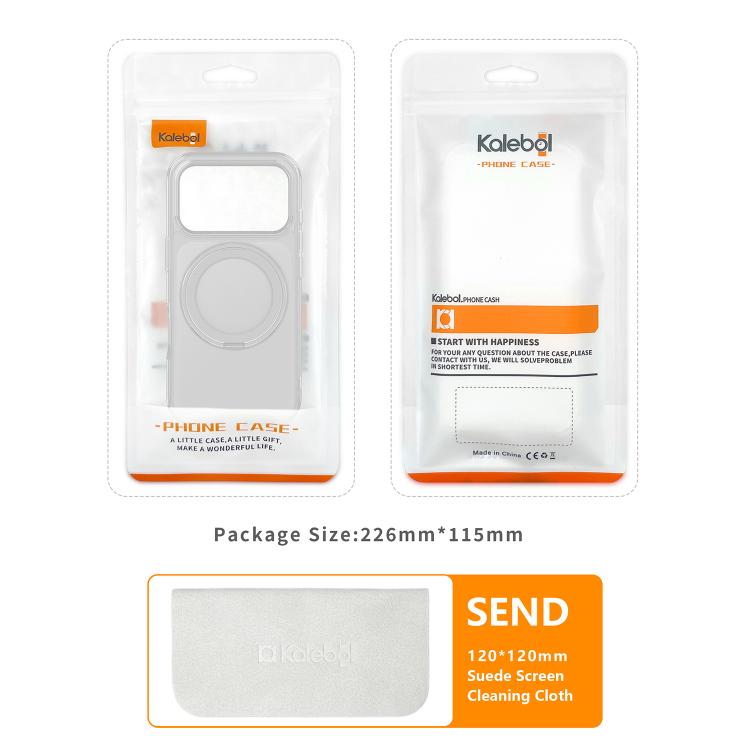 For iPhone 17 Pro Max Kalebol Frosted MagSafe Holder Acrylic Hybrid TPU Phone Case(Navy Blue) - free shipping - PMC TechLife - Order now!