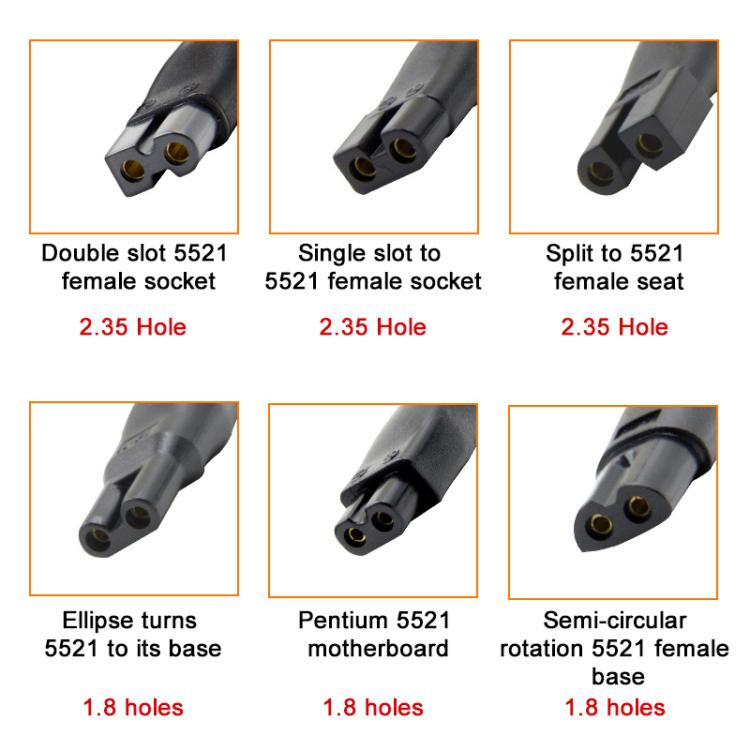 7pcs / Set DC 5.5 x 2.1mm Female to Shaver Interface Charging Adapter Converter - free shipping - PMC TechLife - Order now!