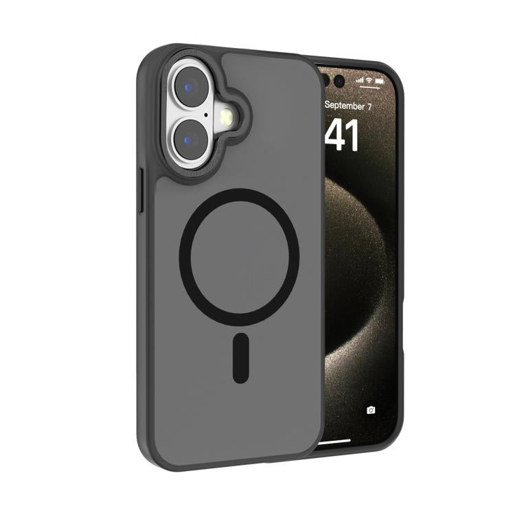 For iPhone 17 Kalebol Metal Lens Frame MagSafe Frosted PC Phone Case(Black) - free shipping - PMC TechLife - Order now!