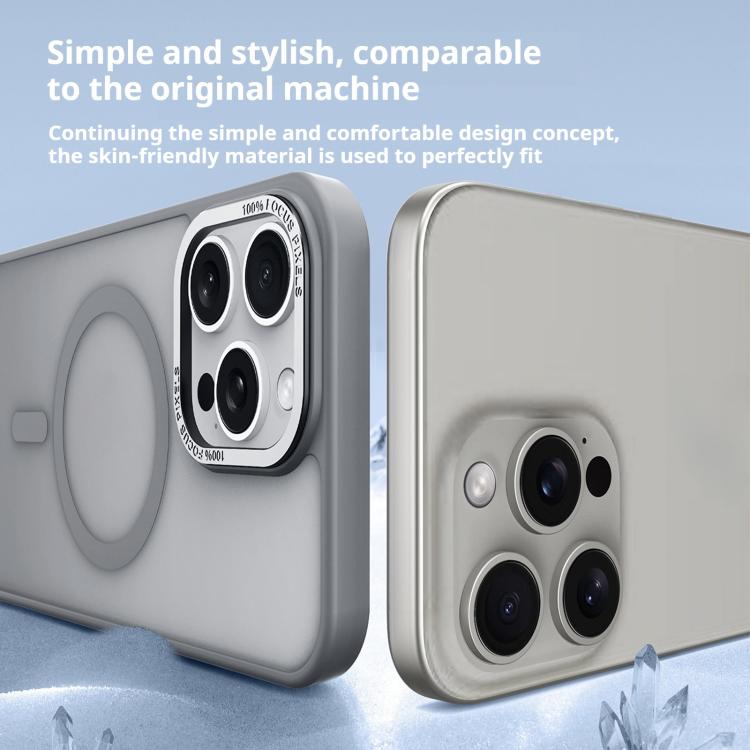 For iPhone 17 Kalebol Metal Lens Frame MagSafe Frosted PC Phone Case(Black) - free shipping - PMC TechLife - Order now!