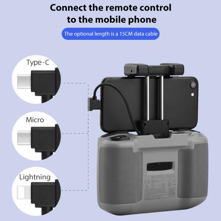 BRDRC Converting Data Cable for DJI Mini 4 Pro / Mavic 3 / Air 2 / Air 2S, Type:30cm Type-C to Android + Holder - free shipping - PMC TechLife - Order now!