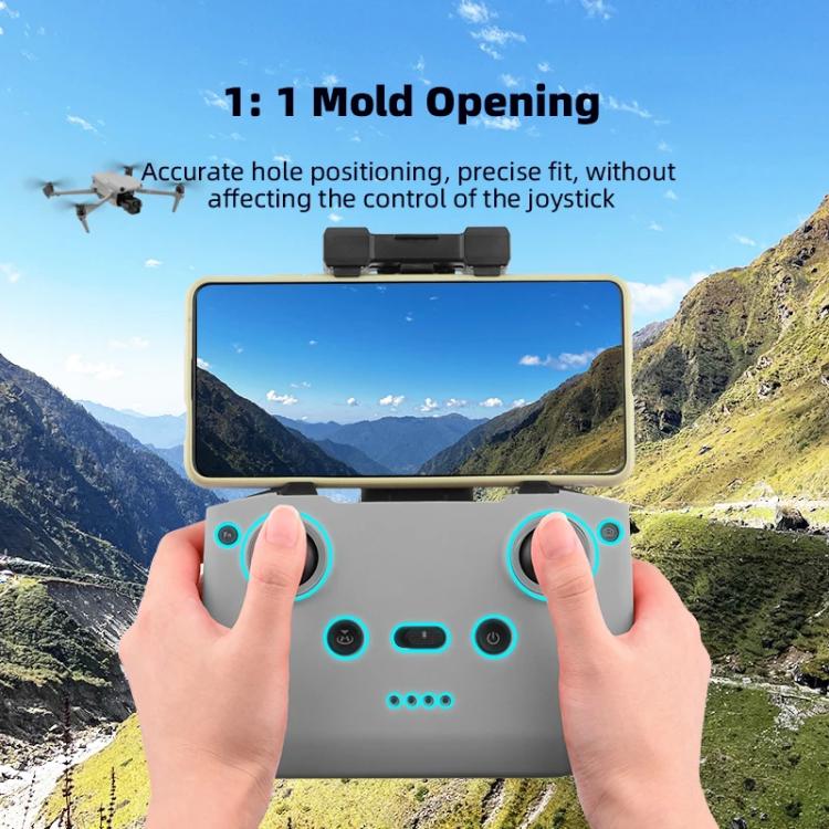 For DJI RC-N2 / RC-N1 BRDRC Remote Control Shockproof Anti-scratch Silicone Case(Grey) - free shipping - PMC TechLife - Order now!