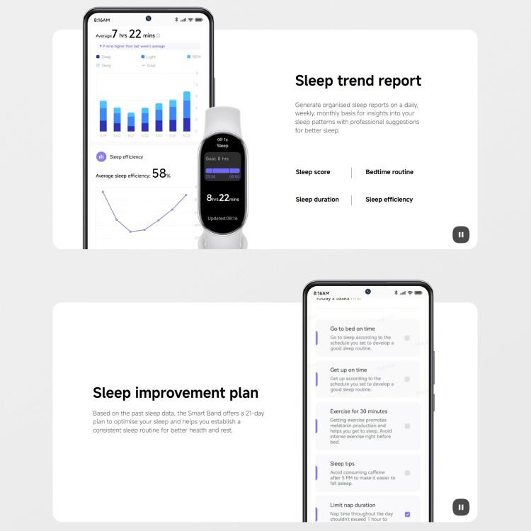 Original Xiaomi Smart Band 10, 1.72 inch AMOLED Screen 5ATM Waterproof Smart Watch, Support Blood Oxygen / Heart Rate Monitor(Black) - free shipping - PMC TechLife - Order now!