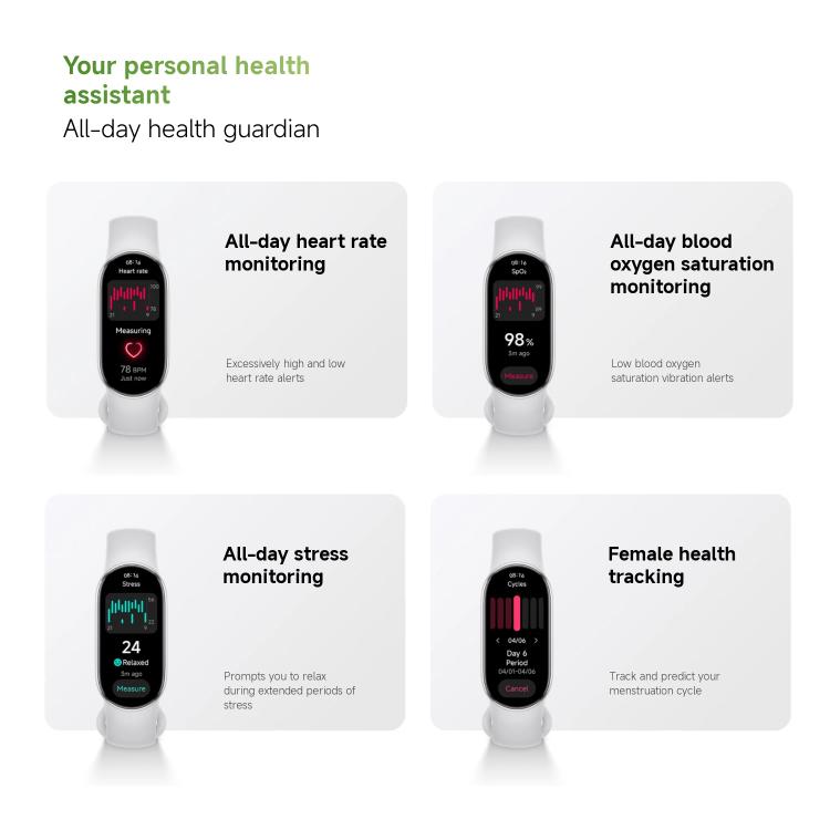 Original Xiaomi Smart Band 10, 1.72 inch AMOLED Screen 5ATM Waterproof Smart Watch, Support Blood Oxygen / Heart Rate Monitor(Black) - free shipping - PMC TechLife - Order now!