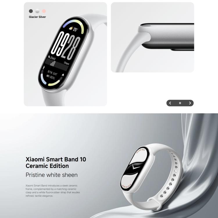 Original Xiaomi Smart Band 10, 1.72 inch AMOLED Screen 5ATM Waterproof Smart Watch, Support Blood Oxygen / Heart Rate Monitor(Silver) - free shipping - PMC TechLife - Order now!