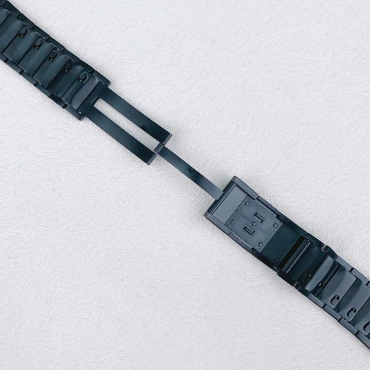 For Apple Watch 46mm / 49mm / 45mm / 44mm Tri-beads Side-detachable Buckle Stainless Steel Watch Band(Black) - free shipping - PMC TechLife - Order now!