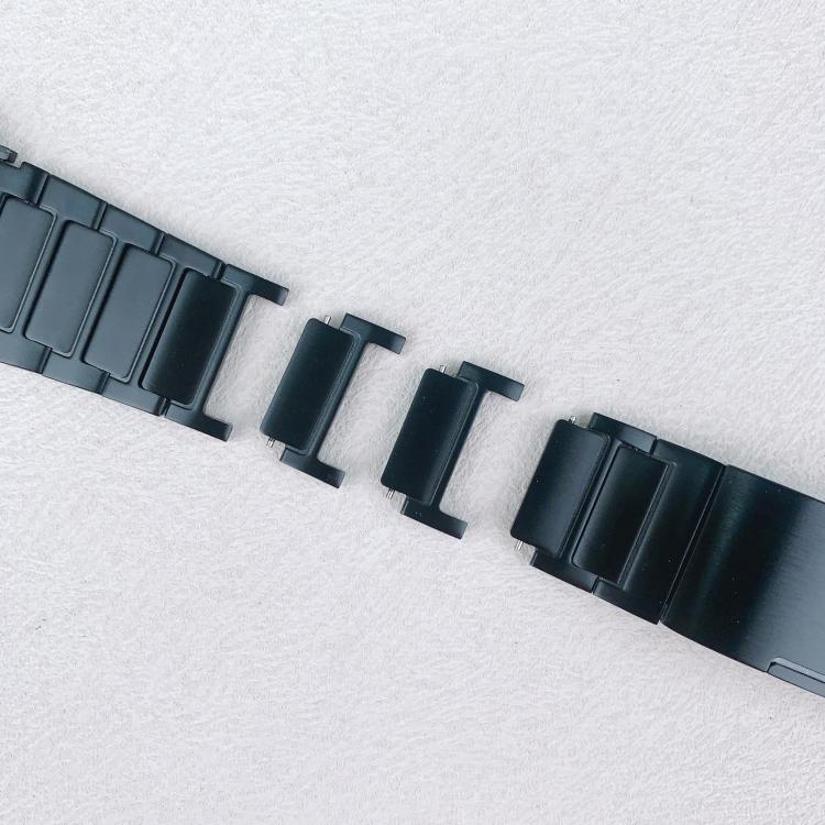 For Apple Watch 46mm / 49mm / 45mm / 44mm Tri-beads Side-detachable Buckle Stainless Steel Watch Band(Black) - free shipping - PMC TechLife - Order now!