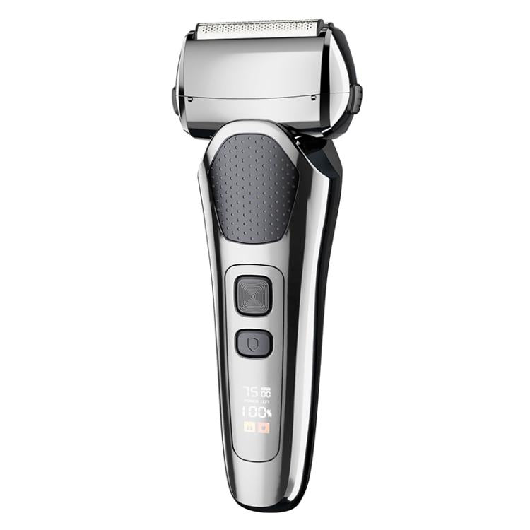 Full Body Washable LED Digital Display Reciprocating Electric Shaver(Gun Fight Black + 1 Set of Blades) - free shipping - PMC TechLife - Order now!