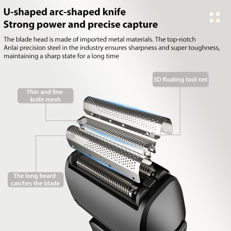 Full Body Washable LED Digital Display Reciprocating Electric Shaver(Exclusive Black) - free shipping - PMC TechLife - Order now!