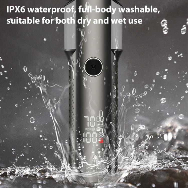 Five-blade Full Body Washable LED Digital Display Reciprocating Electric Shaver(Grey) - free shipping - PMC TechLife - Order now!