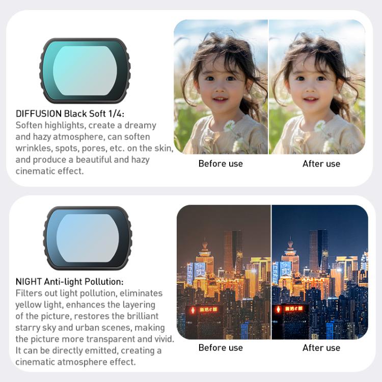 For DJI Osmo Pocket 3 Camera Lens Filter, Filter:VND6-10 - free shipping - PMC TechLife - Order now!