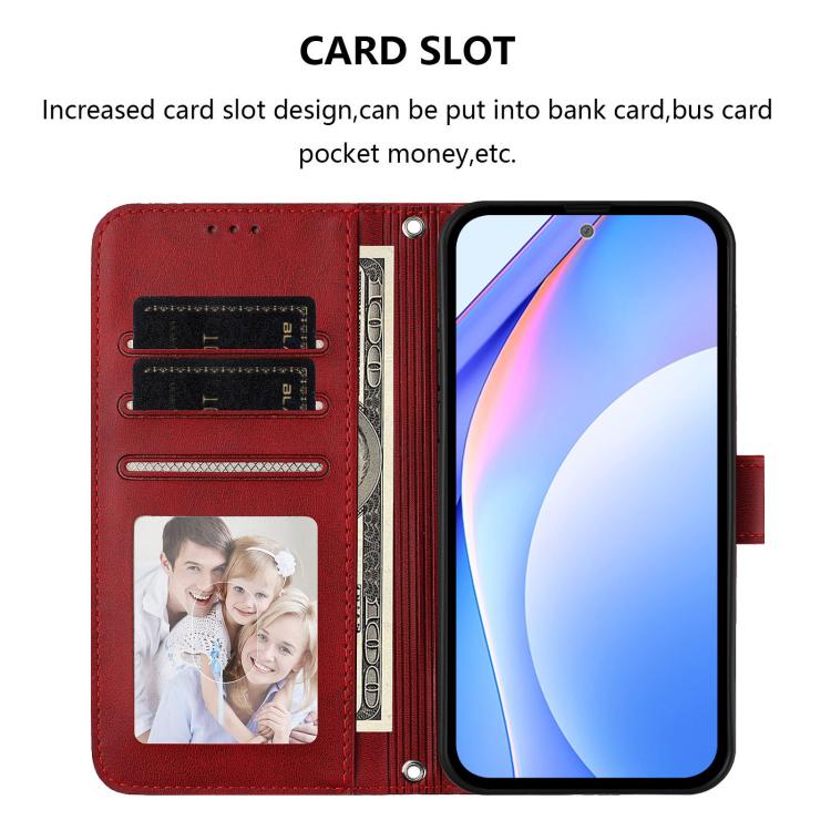 For UMIDIGI G100 Pro Litter Panda Embossing RFID Leather Phone Case with Lanyard(Wine Red) - free shipping - PMC TechLife - Order now!