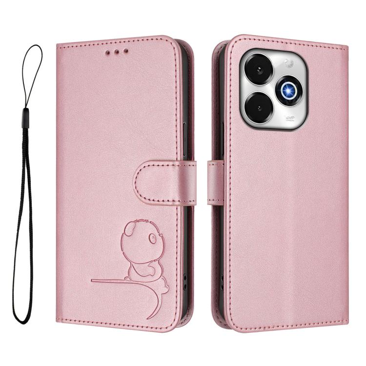 For UMIDIGI G100x 5G / 4G Litter Panda Embossing RFID Leather Phone Case with Lanyard(Pink) - free shipping - PMC TechLife - Order now!
