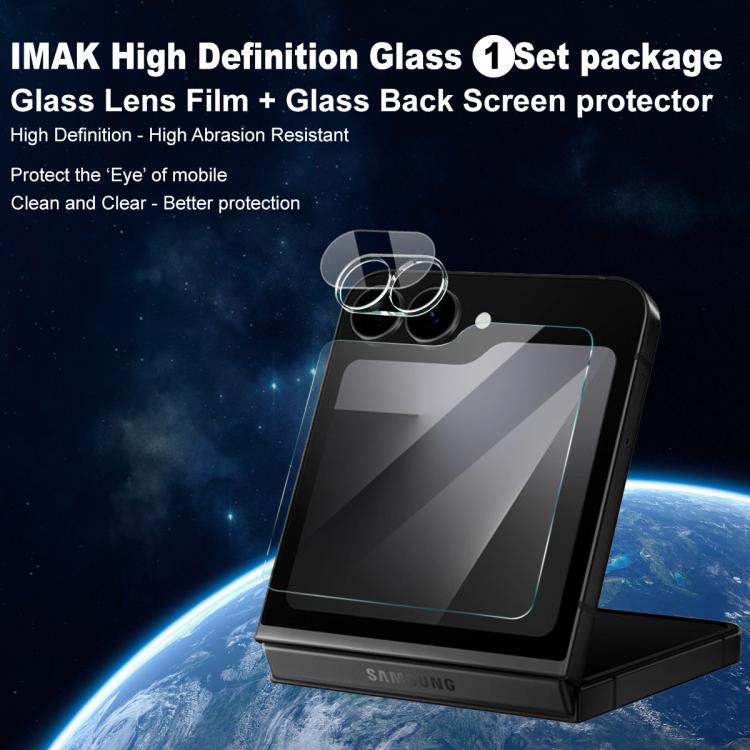 For Samsung Galaxy Z Flip7 FE 1 Sets imak Lens Film + Glass Rear Screen Sticker - free shipping - PMC TechLife - Order now!
