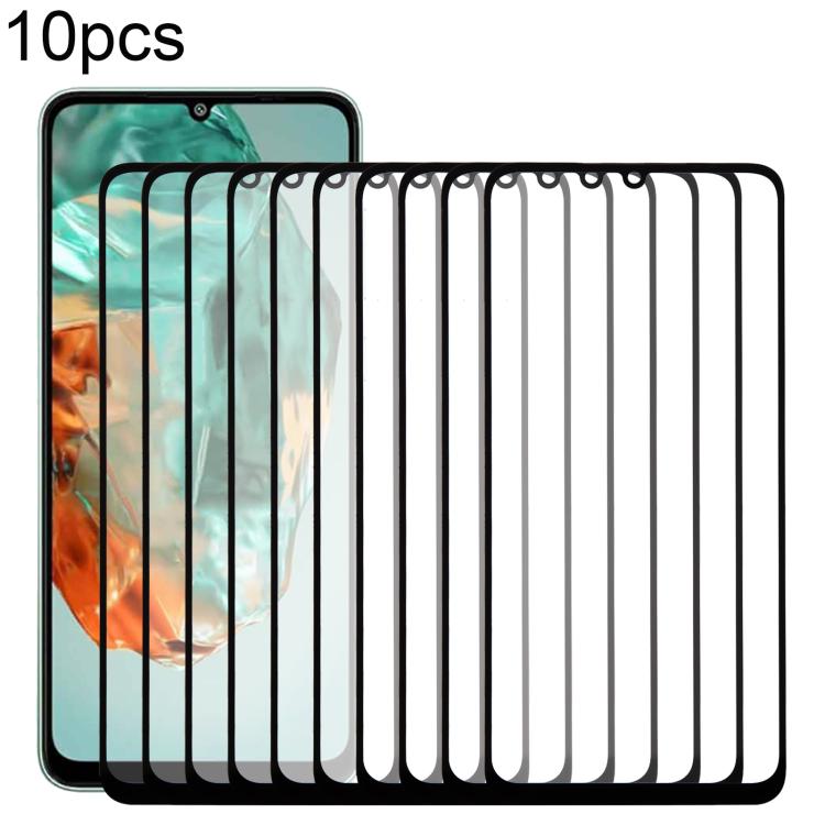 For Samsung Galaxy M05 SM-M055F 10pcs Front Screen Outer Glass Lens with OCA Optically Clear Adhesive - free shipping - PMC TechLife - Order now!