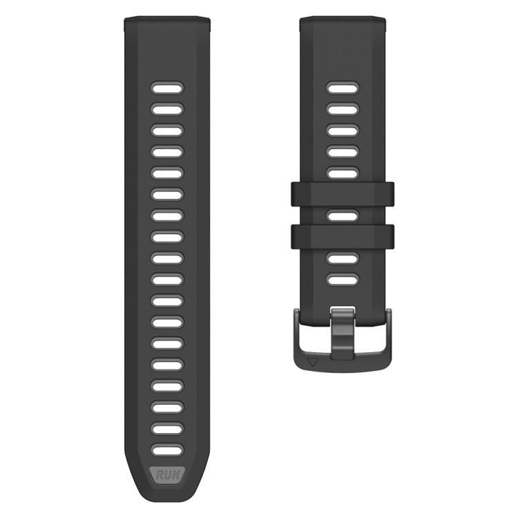 For Garmin Forerunner 970 Two Color Steel Buckle Silicone Watch Band(Black Grey) - free shipping - PMC TechLife - Order now!