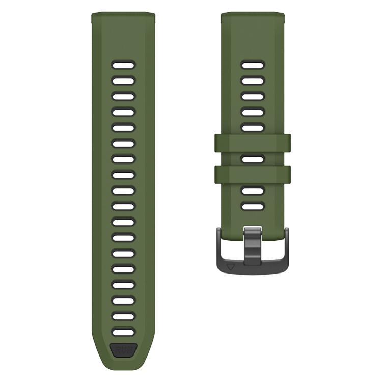 For Garmin Forerunner 970 Two Color Steel Buckle Silicone Watch Band(Army Green Black) - free shipping - PMC TechLife - Order now!