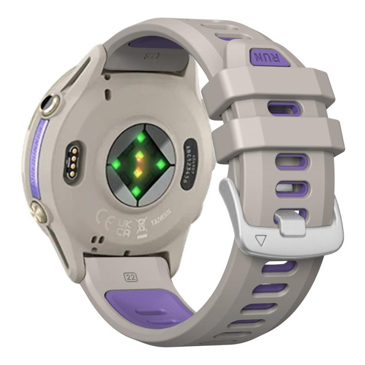 For Garmin Forerunner 970 Two Color Steel Buckle Silicone Watch Band(Sand Purple) - free shipping - PMC TechLife - Order now!
