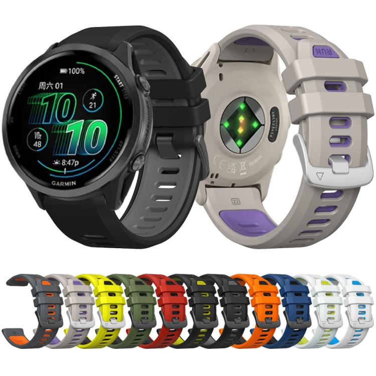 For Garmin Forerunner 970 Two Color Steel Buckle Silicone Watch Band(Black Lime) - free shipping - PMC TechLife - Order now!