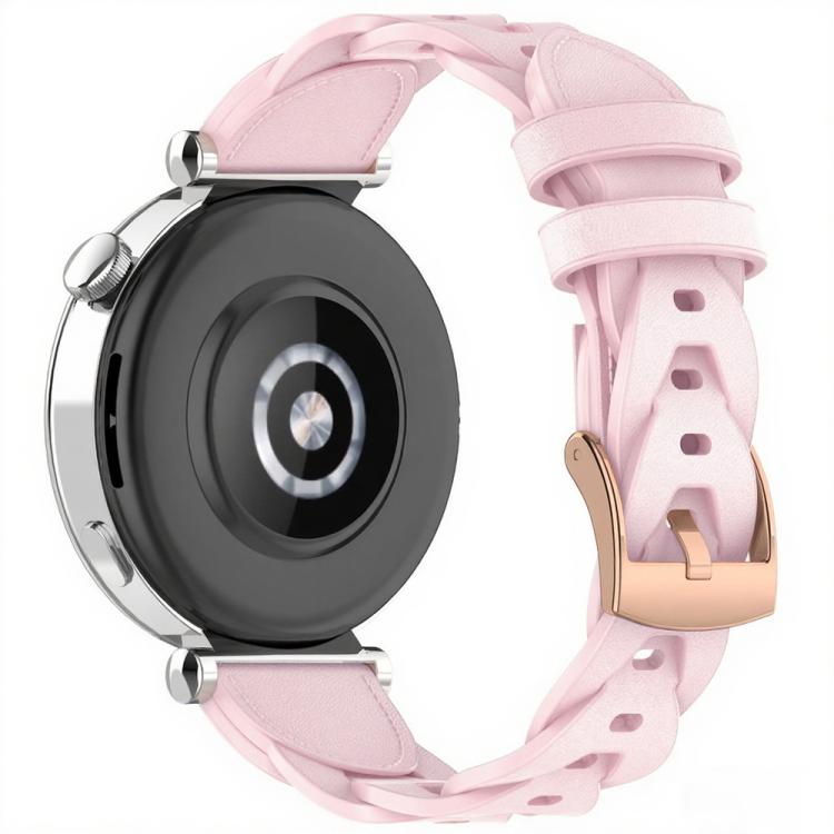 18mm Rose Gold Buckle Twist Leather Watch Band(Pink) - free shipping - PMC TechLife - Order now!