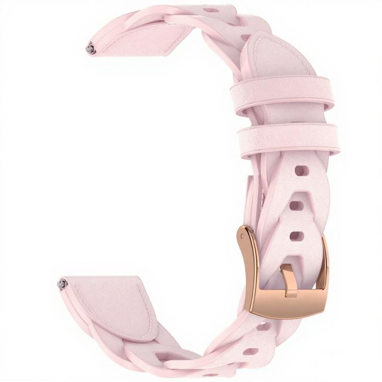 18mm Rose Gold Buckle Twist Leather Watch Band(Pink) - free shipping - PMC TechLife - Order now!