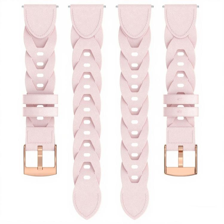 18mm Rose Gold Buckle Twist Leather Watch Band(Pink) - free shipping - PMC TechLife - Order now!